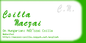 csilla maczai business card